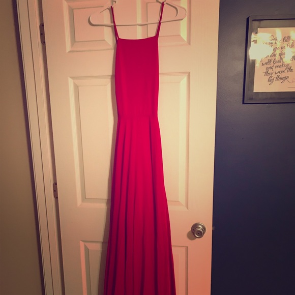 Lulus red floor length dress - Picture 1 of 4